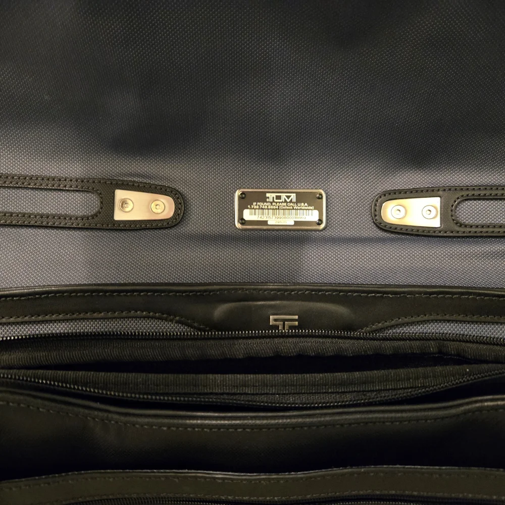 Tumi Black Leather Formula T Briefcase